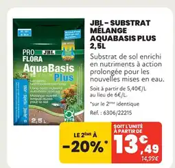Animalis Jbl substrat mélange aquabasis plus 2,5l offre