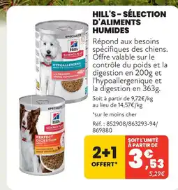 Animalis Hill's sélection d'aliments humides offre