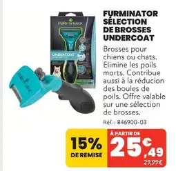 Animalis Furminator sélection de brosses undercoat offre