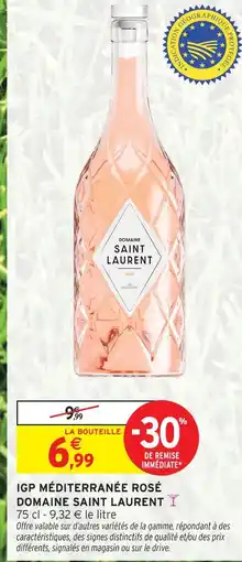 Intermarché Express Domaine saint laurent igp méditerranée rosé offre
