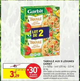 Intermarché Express Garbit taboulé aux 5 légumes offre