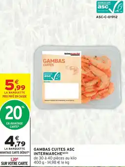 Intermarché Express Intermarche gambas cuites asc offre