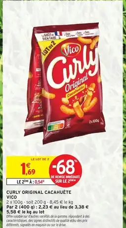 Intermarché Express Vico curly original cacahuète offre