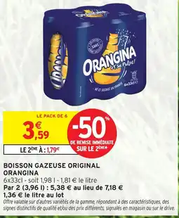 Intermarché Express Orangina boisson gazeuse original offre