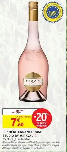 Intermarché Express Studio by miraval igp méditerranée rosé offre