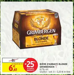 Intermarché Express Grimbergen bière d'abbaye blonde offre