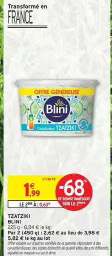 Intermarché Express Blini tzatziki offre