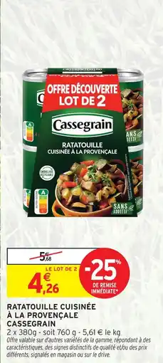 Intermarché Express Cassegrain ratatouille cuisinée à la provençale offre