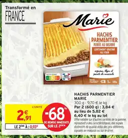 Intermarché Express Marie hachis parmentier offre