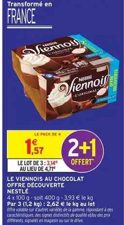 Intermarché Express Nestlé viennois l'original chocolat offre