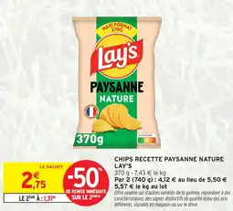 Intermarché Express Lay's chips recette paysanne nature offre
