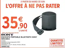 Intermarché Sony enceinte portable bluetooth srs-xb13 offre