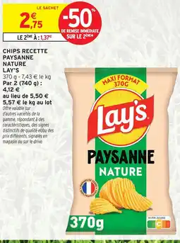 Intermarché Lay's chips recette paysanne nature offre