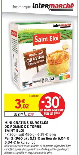 Intermarché Saint eloi mini gratins surgelés de pomme de terre offre