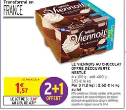 Intermarché Nestlé le viennois au chocolat offre découverte offre