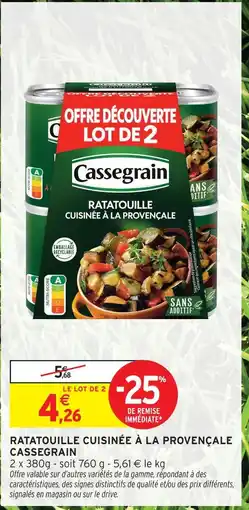 Intermarché Cassegrain ratatouille cuisinée à la provençale offre