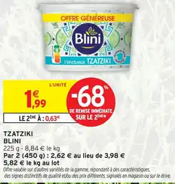 Intermarché Blini tzatziki offre