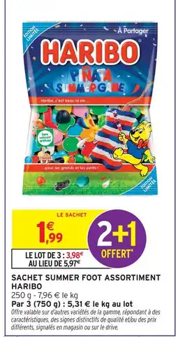 Intermarché Haribo sachet summer foot assortiment offre