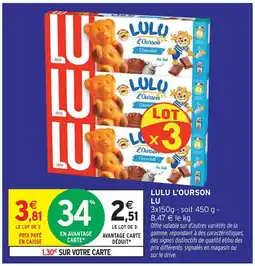 Intermarché Lu lulu l'ourson offre