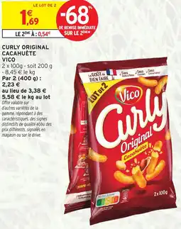 Intermarché Vico curly original cacahuète offre