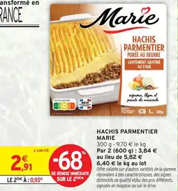 Intermarché Marie hachis parmentier offre
