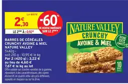 Intermarché Nature valley barres de céréales crunchy avoine & miel offre