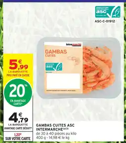 Intermarché Intermarche gambas cuites asc offre