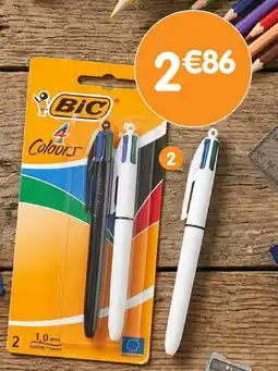 b&m Bic stylos bic 4 couleurs x2 noir et blanc offre