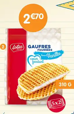 b&m Lotus gaufres fourrées vanille offre