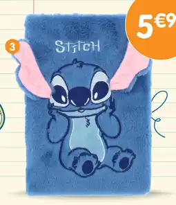 b&m Stitch cahier peluche offre