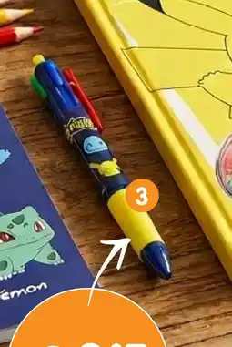 b&m Stylo 4 couleurs pokémon offre