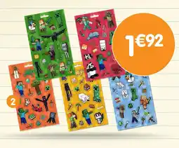 b&m Minecraft stickers adhésifs offre