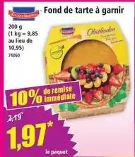 Norma Kuchenmeister - fond de tarte à garnir offre