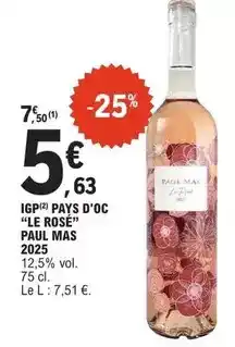 E.Leclerc Igp pays d'oc le rose offre