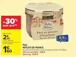 Carrefour Pâté REFLETS DE FRANCE offre