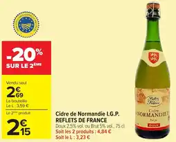 Carrefour Cidre de normandie i.g.p. reflets de france offre