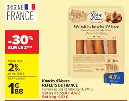 Carrefour Knacks d'alsace reflets de france offre