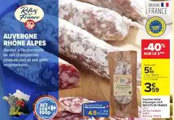 Carrefour Saucisse sèche d'auvergne i.g.p. reflets de france offre