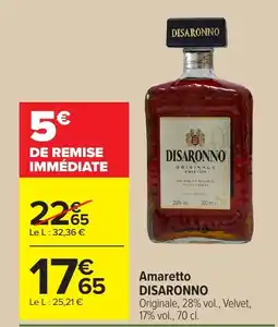 Carrefour Amaretto disaronno offre