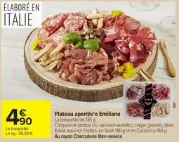 Carrefour Plateau aperitiv'o emiliano offre