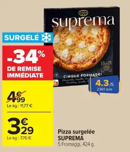 Carrefour Pizza surgelée SUPREMA offre