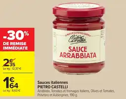 Carrefour Sauces italiennes pietro castelli offre