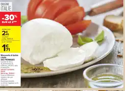 Carrefour Mozzarella di bufala l'italie des fromages offre