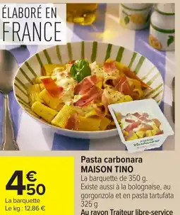 Carrefour Pasta carbonara maison tino offre