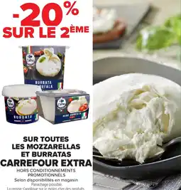 Carrefour SUR TOUTES LES MOZZARELLAS ET BURRATAS CARREFOUR EXTRA offre