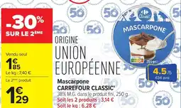 Carrefour Mascarpone carrefour classic offre