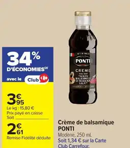 Carrefour Crème de balsamique ponti offre
