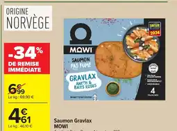 Carrefour Saumon gravlax mowi offre