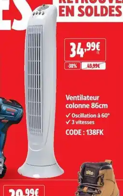 Screwfix Ventilateur colonne 86cm offre