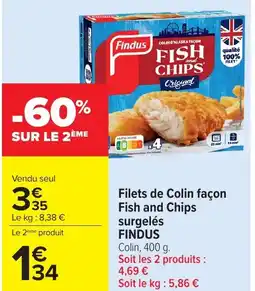Carrefour Filets de colin façon fish and chips surgelés offre